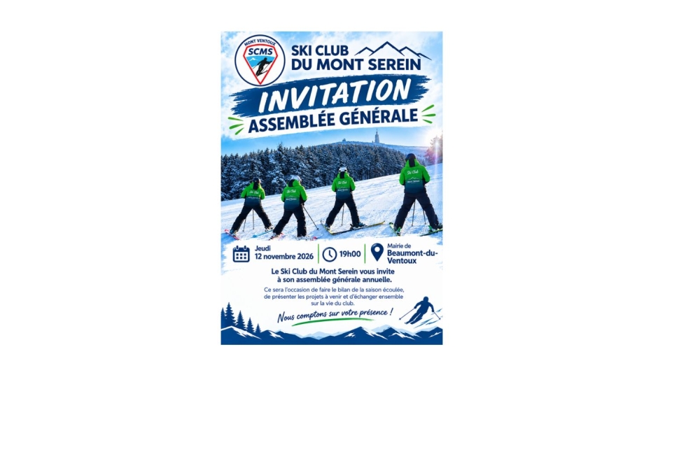 Assemblée général du ski club du mont serein